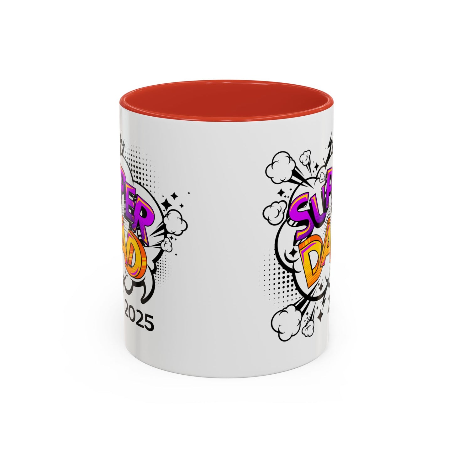 Super Dad Accent Coffee Mug - Fun Gift for Father's Day, Birthday, Coffee Lovers, Personalized Mug, Unique Kitchen Decor