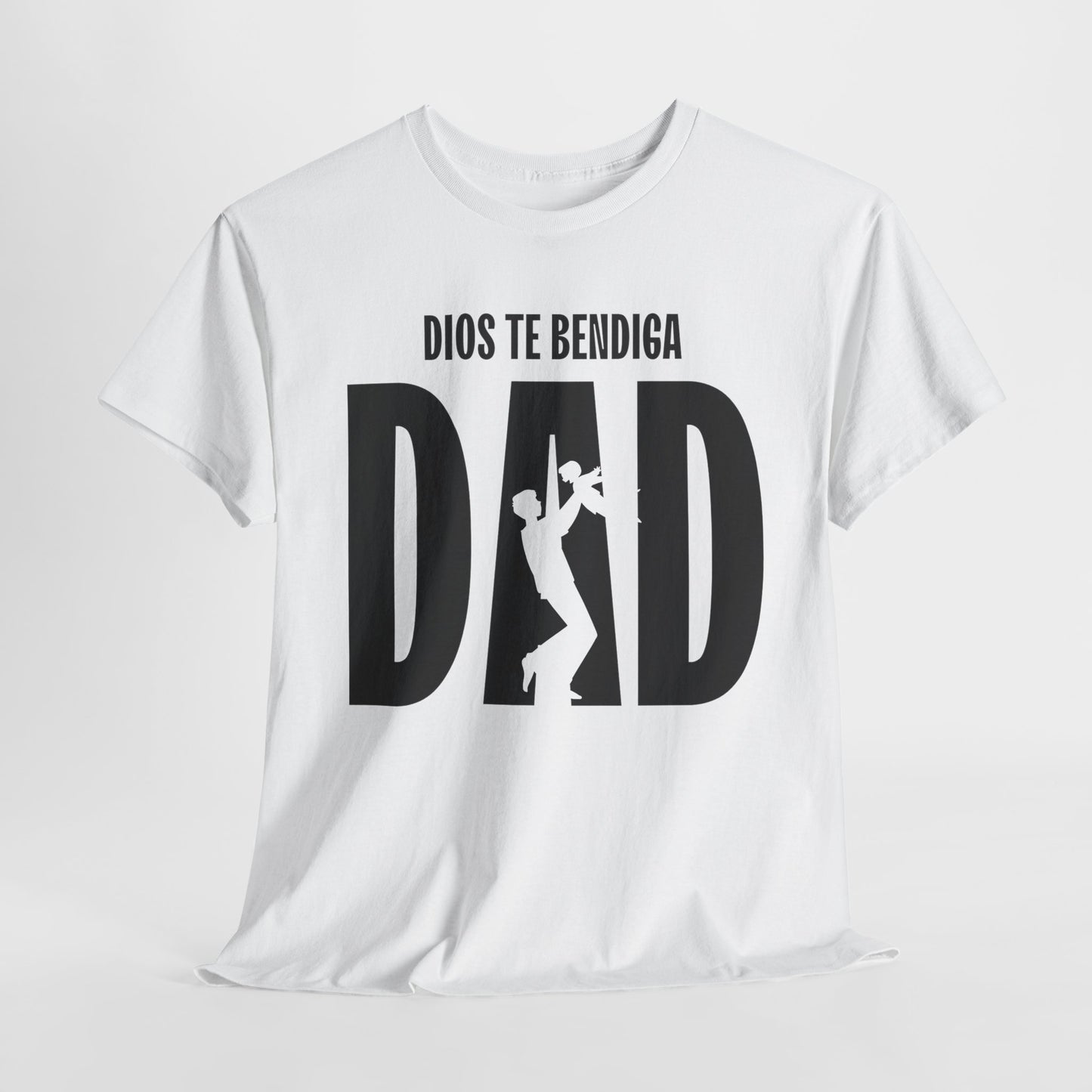 God Bless Dad Unisex Heavy Cotton Tee, Father's Day Gift, Family Reunion Shirt, Casual Wear, Perfect for Dads