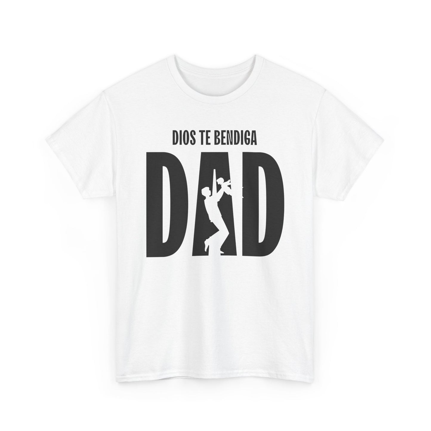 God Bless Dad Unisex Heavy Cotton Tee, Father's Day Gift, Family Reunion Shirt, Casual Wear, Perfect for Dads