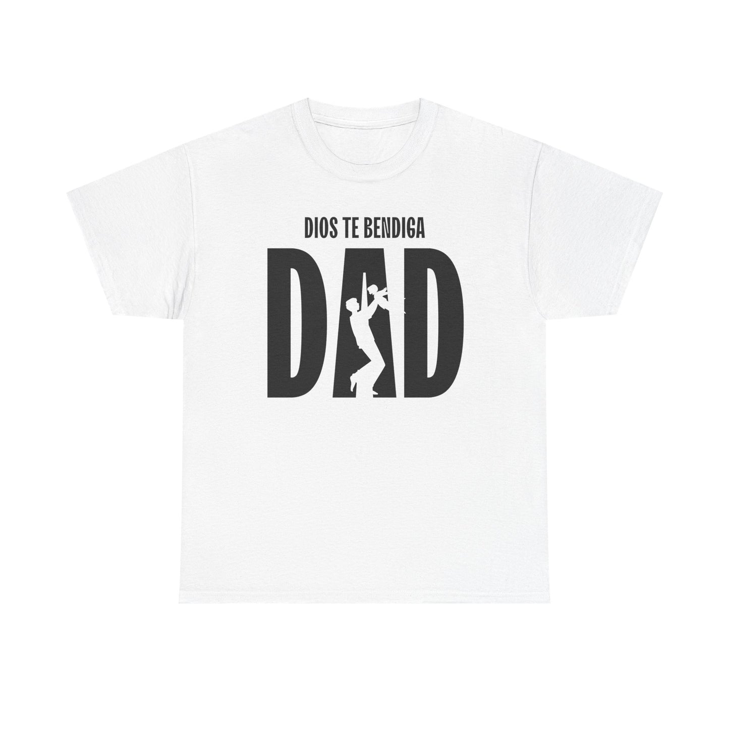 God Bless Dad Unisex Heavy Cotton Tee, Father's Day Gift, Family Reunion Shirt, Casual Wear, Perfect for Dads