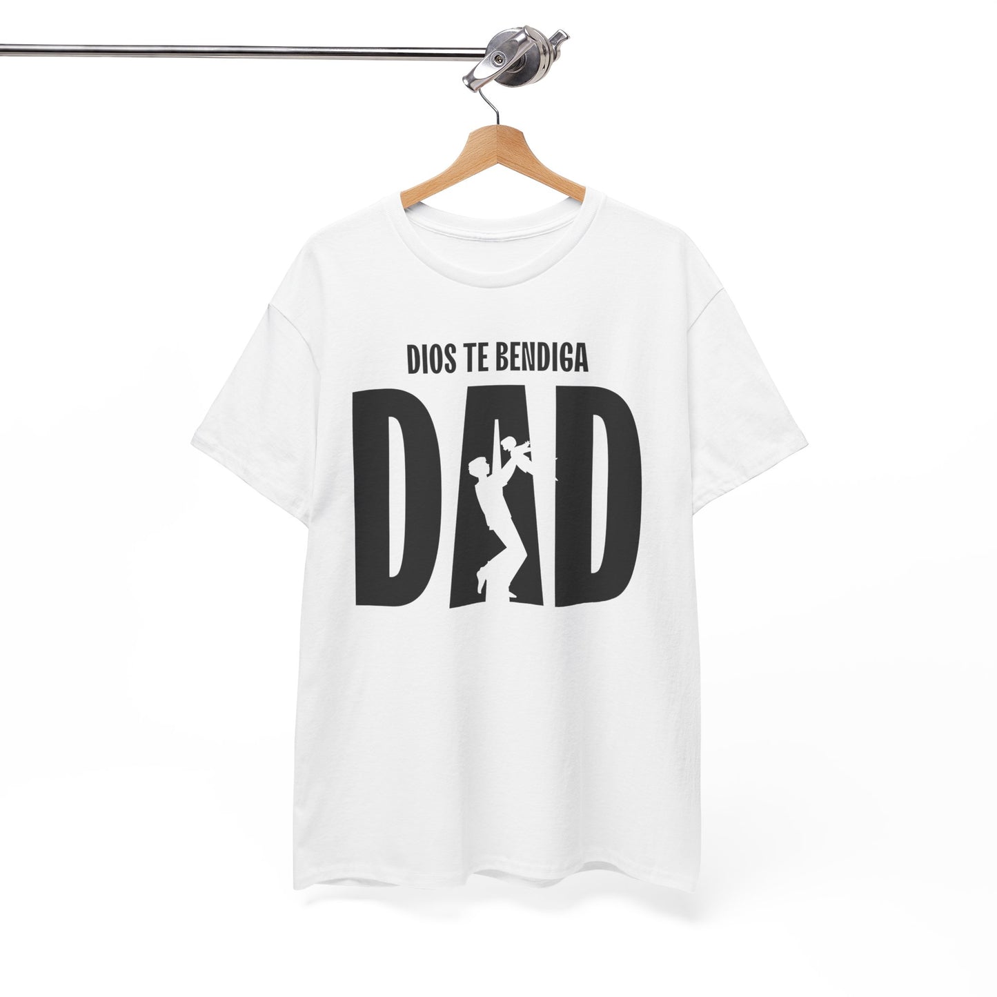 God Bless Dad Unisex Heavy Cotton Tee, Father's Day Gift, Family Reunion Shirt, Casual Wear, Perfect for Dads