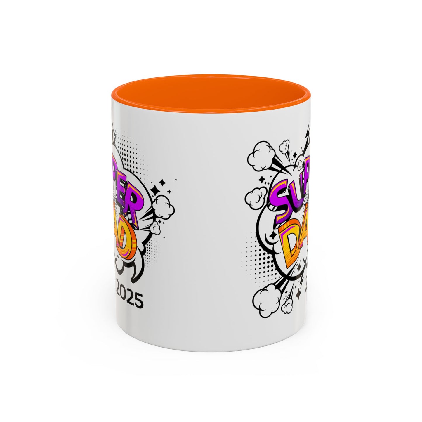Super Dad Accent Coffee Mug - Fun Gift for Father's Day, Birthday, Coffee Lovers, Personalized Mug, Unique Kitchen Decor