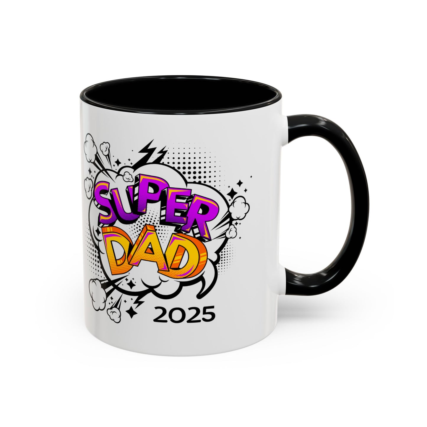 Super Dad Accent Coffee Mug - Fun Gift for Father's Day, Birthday, Coffee Lovers, Personalized Mug, Unique Kitchen Decor