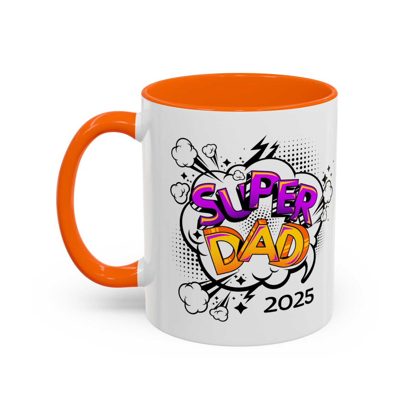 Super Dad Accent Coffee Mug - Fun Gift for Father's Day, Birthday, Coffee Lovers, Personalized Mug, Unique Kitchen Decor