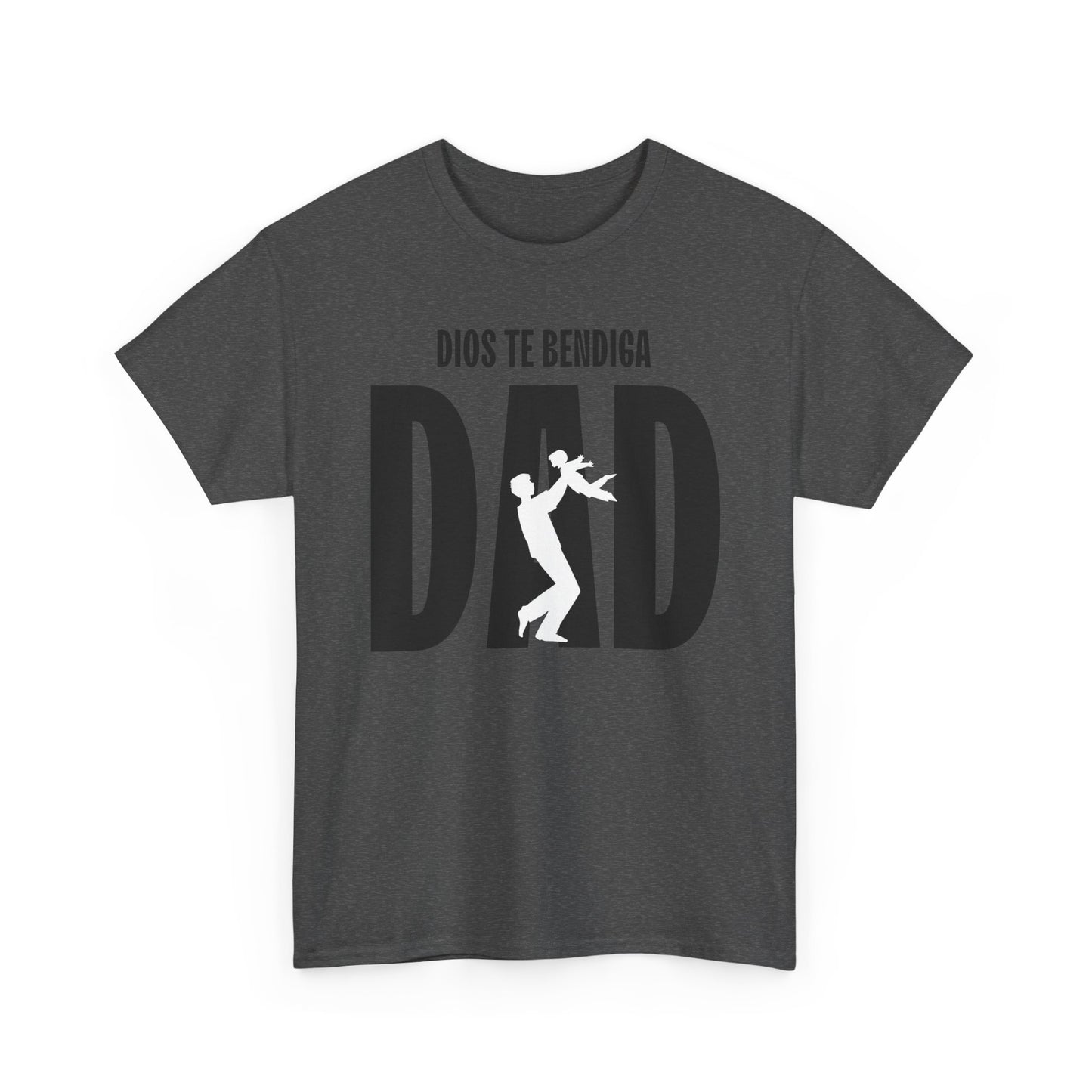 God Bless Dad Unisex Heavy Cotton Tee, Father's Day Gift, Family Reunion Shirt, Casual Wear, Perfect for Dads