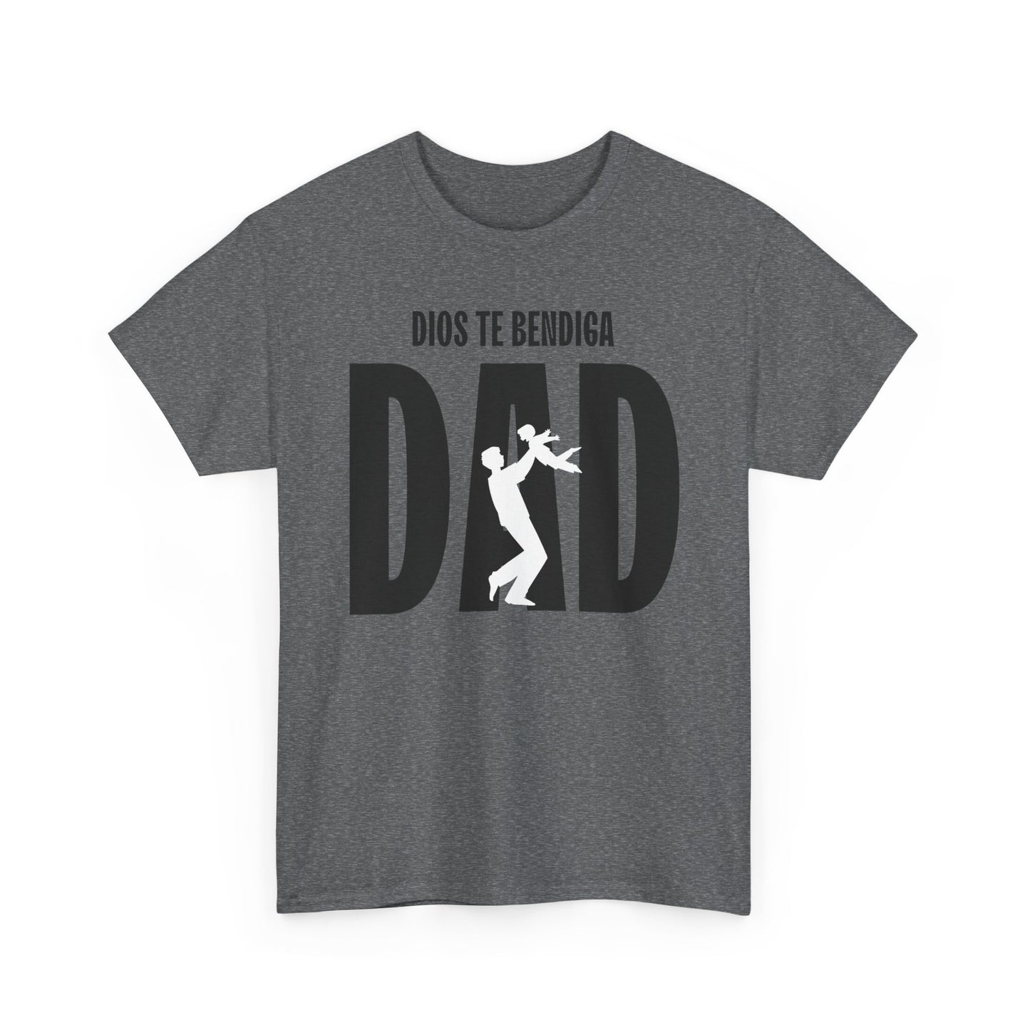 God Bless Dad Unisex Heavy Cotton Tee, Father's Day Gift, Family Reunion Shirt, Casual Wear, Perfect for Dads