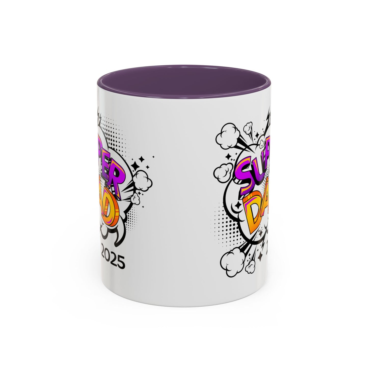 Super Dad Accent Coffee Mug - Fun Gift for Father's Day, Birthday, Coffee Lovers, Personalized Mug, Unique Kitchen Decor