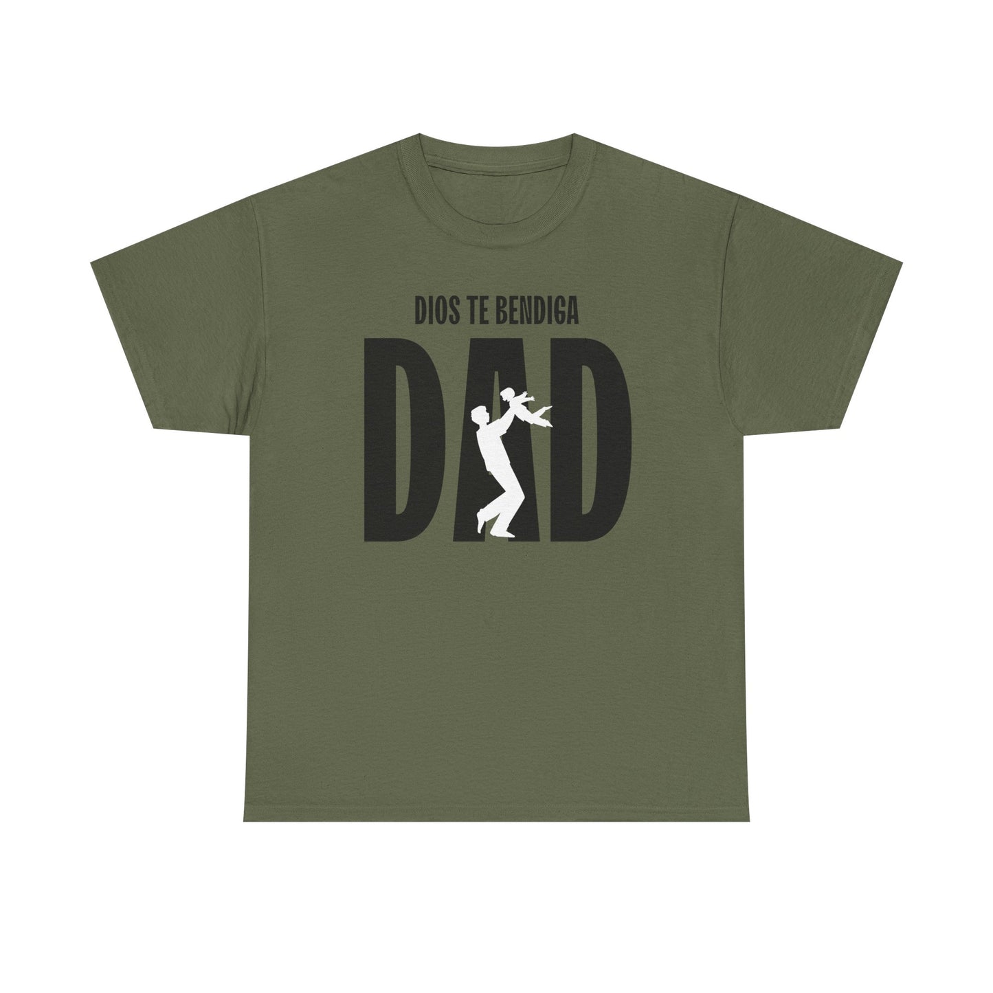 God Bless Dad Unisex Heavy Cotton Tee, Father's Day Gift, Family Reunion Shirt, Casual Wear, Perfect for Dads