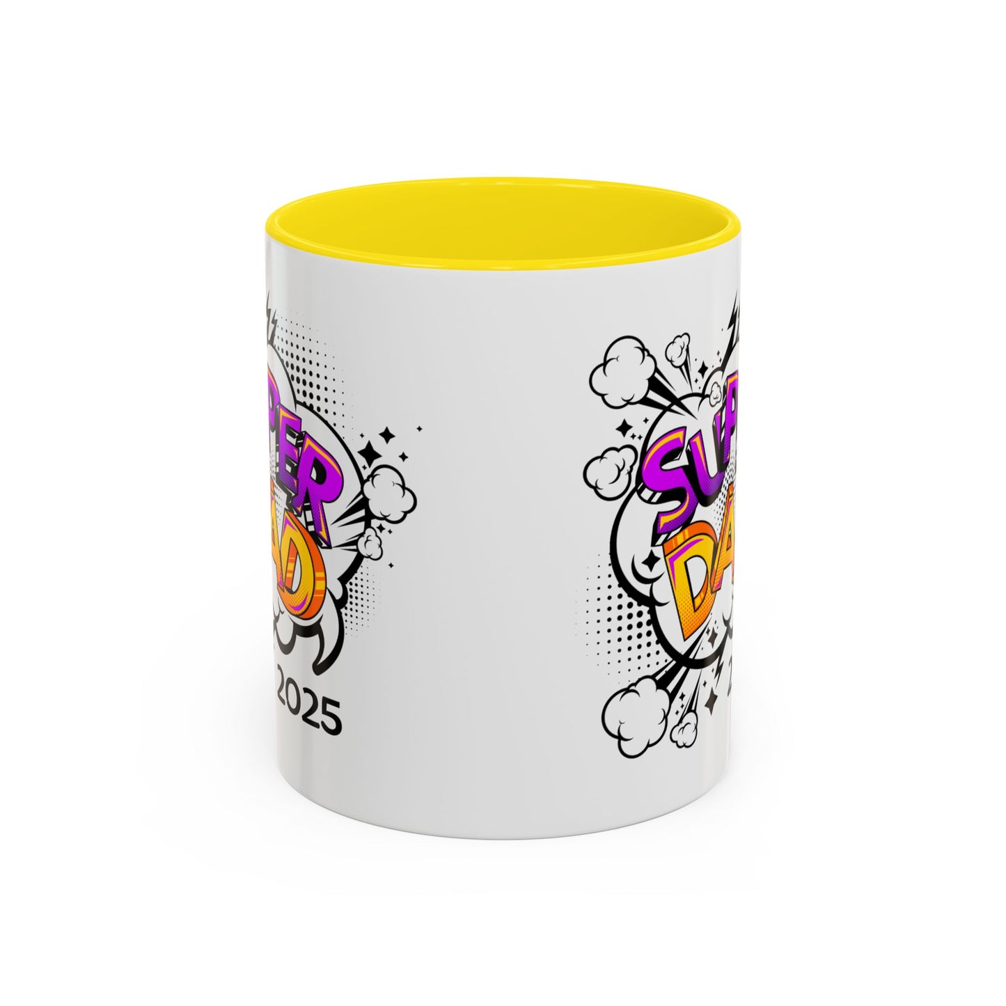 Super Dad Accent Coffee Mug - Fun Gift for Father's Day, Birthday, Coffee Lovers, Personalized Mug, Unique Kitchen Decor