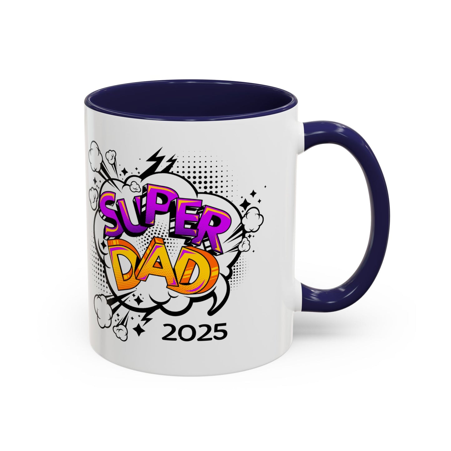 Super Dad Accent Coffee Mug - Fun Gift for Father's Day, Birthday, Coffee Lovers, Personalized Mug, Unique Kitchen Decor