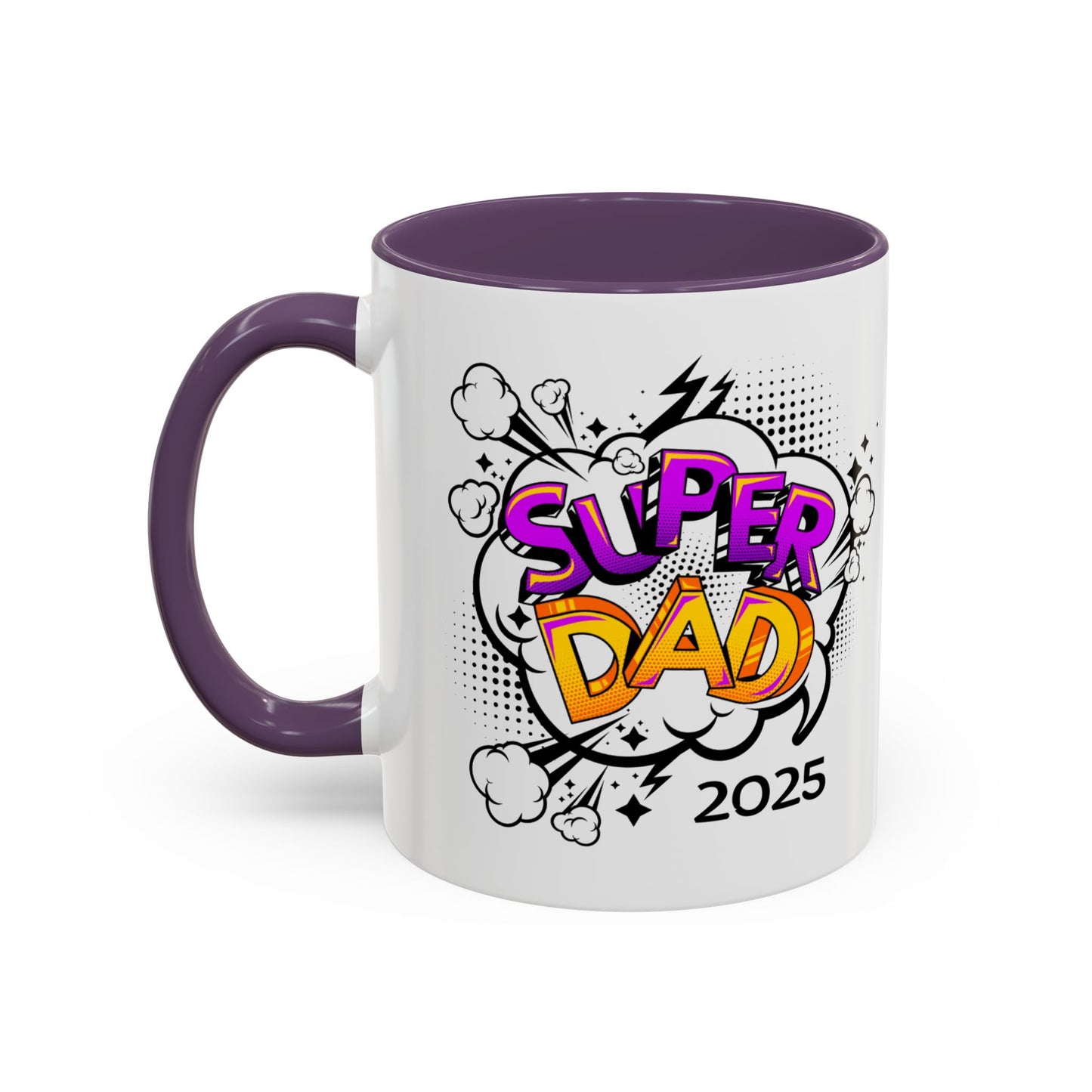 Super Dad Accent Coffee Mug - Fun Gift for Father's Day, Birthday, Coffee Lovers, Personalized Mug, Unique Kitchen Decor
