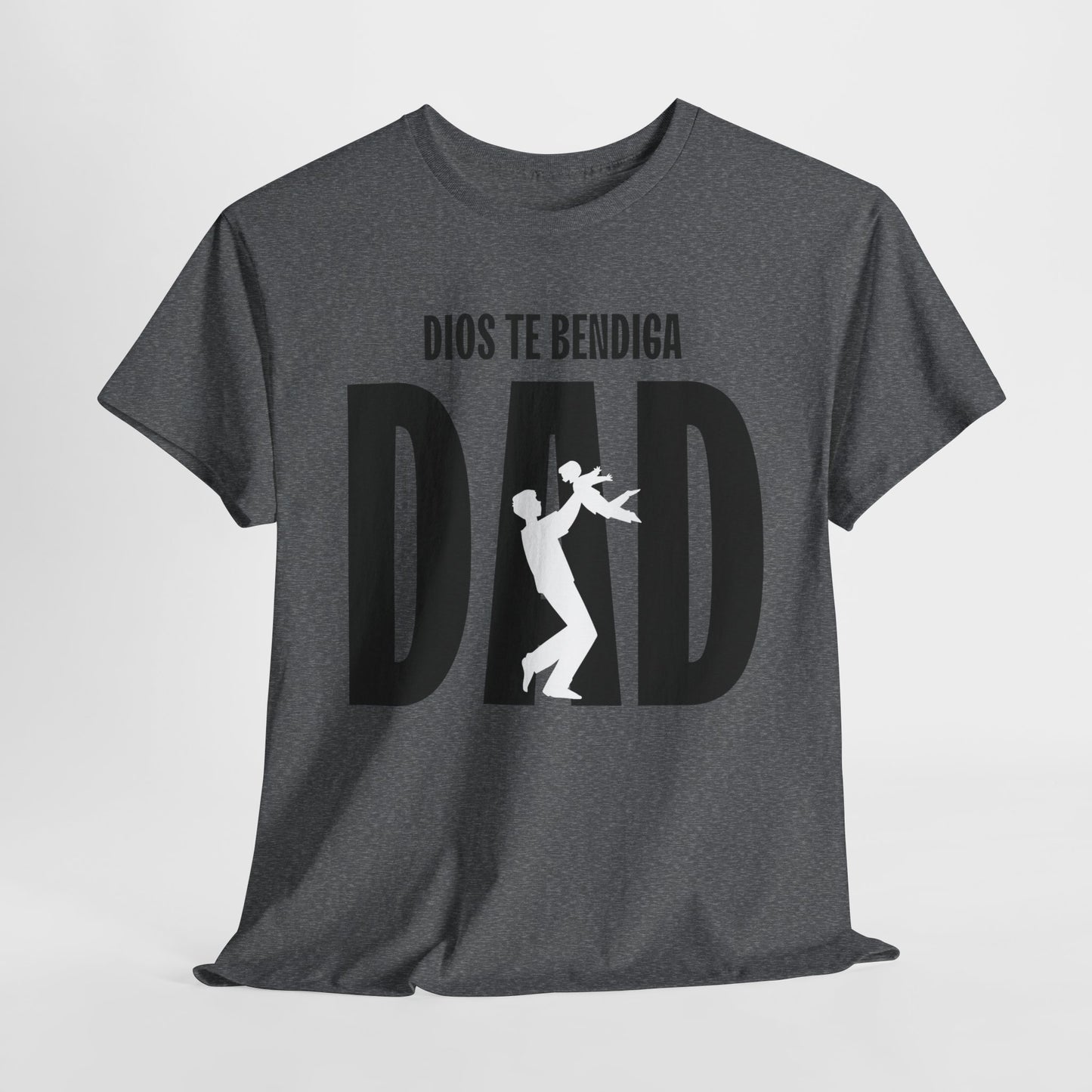 God Bless Dad Unisex Heavy Cotton Tee, Father's Day Gift, Family Reunion Shirt, Casual Wear, Perfect for Dads