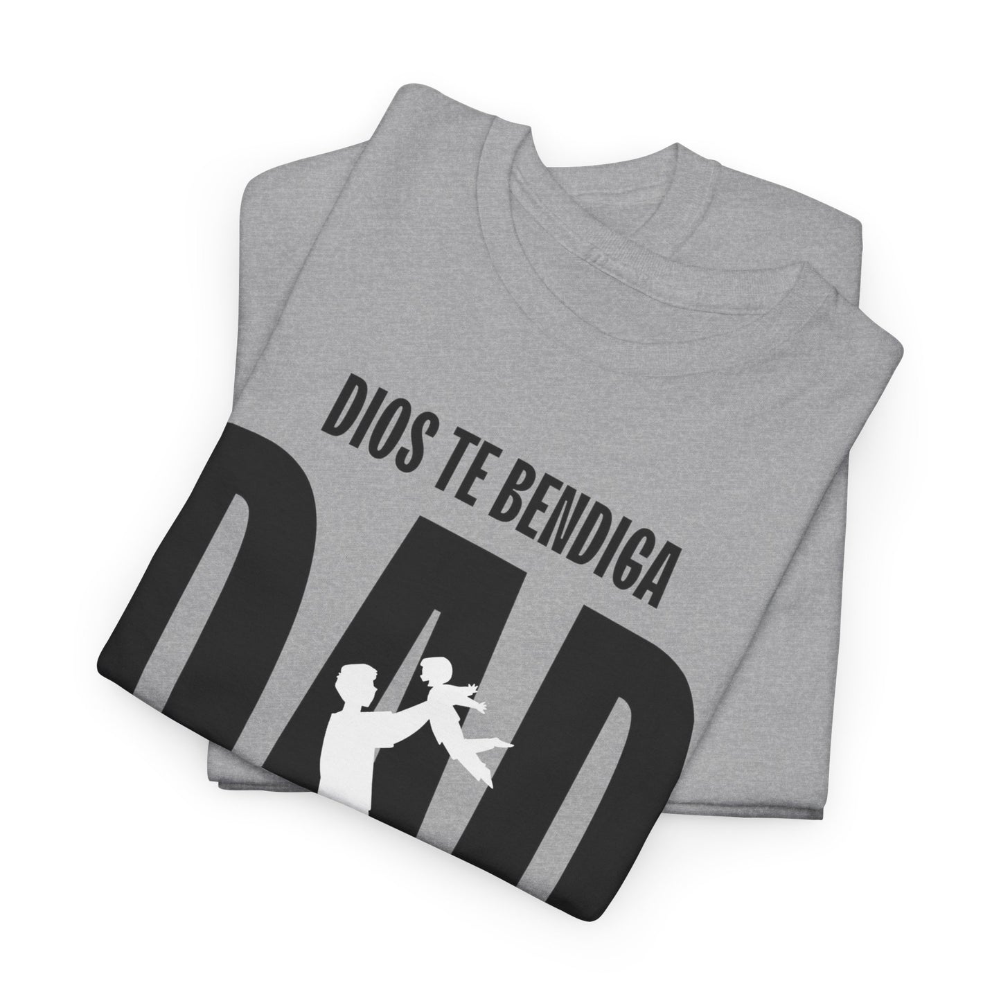 God Bless Dad Unisex Heavy Cotton Tee, Father's Day Gift, Family Reunion Shirt, Casual Wear, Perfect for Dads