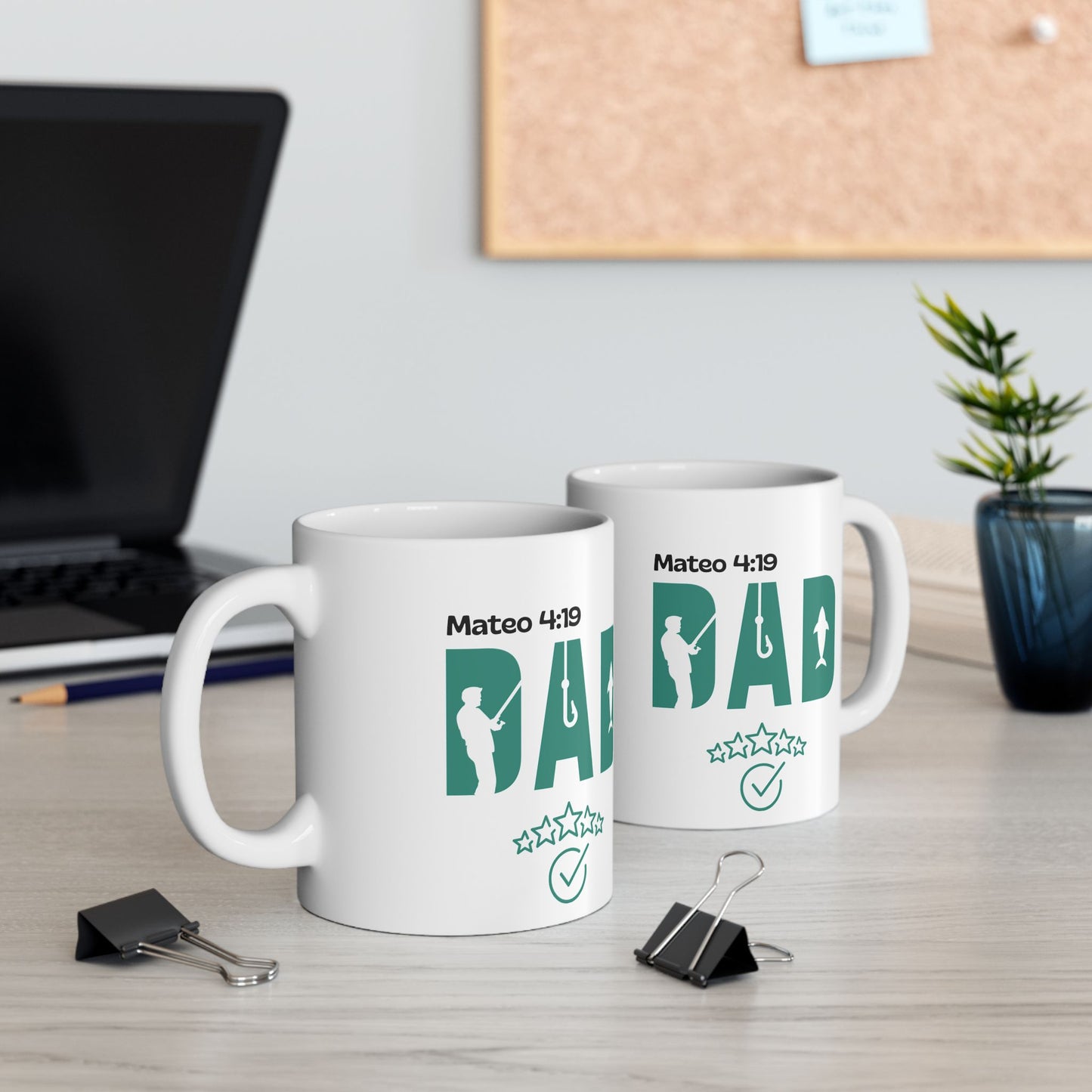 Father's Day Fishing Ceramic Mug - Funny Fishing Dad Gift, 11oz, 15oz, Perfect for Coffee Tea Lovers, Outdoor Enthusiasts
