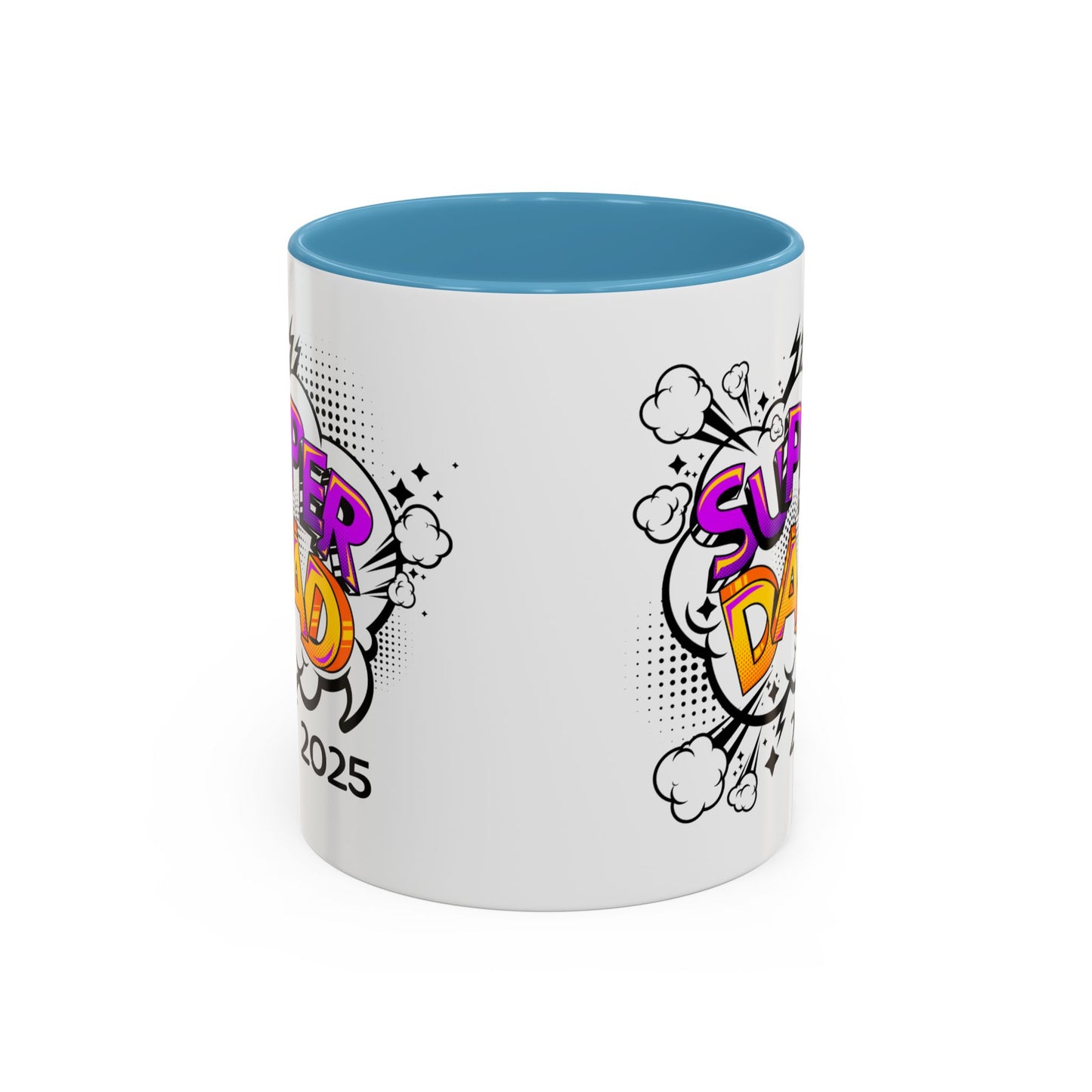 Super Dad Accent Coffee Mug - Fun Gift for Father's Day, Birthday, Coffee Lovers, Personalized Mug, Unique Kitchen Decor