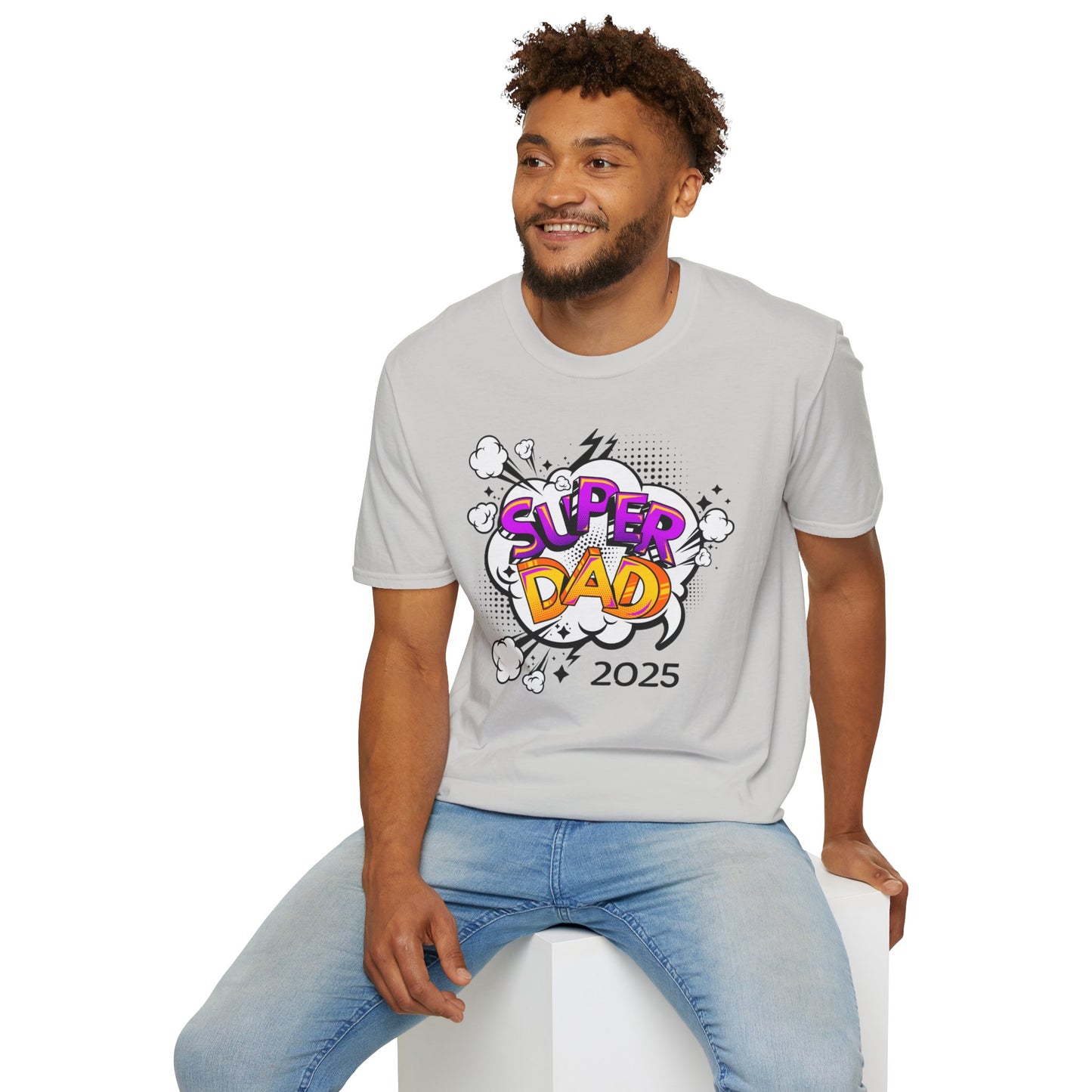 Super Dad 2025 T-Shirt, Fun Father's Day Gift, Unisex Softstyle Tee, Dad Humor Shirt, Birthday Present for Dad