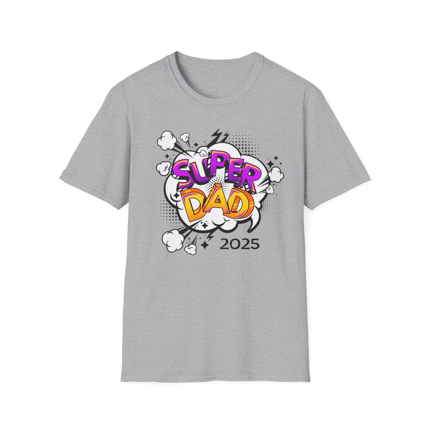 Super Dad 2025 T-Shirt, Fun Father's Day Gift, Unisex Softstyle Tee, Dad Humor Shirt, Birthday Present for Dad