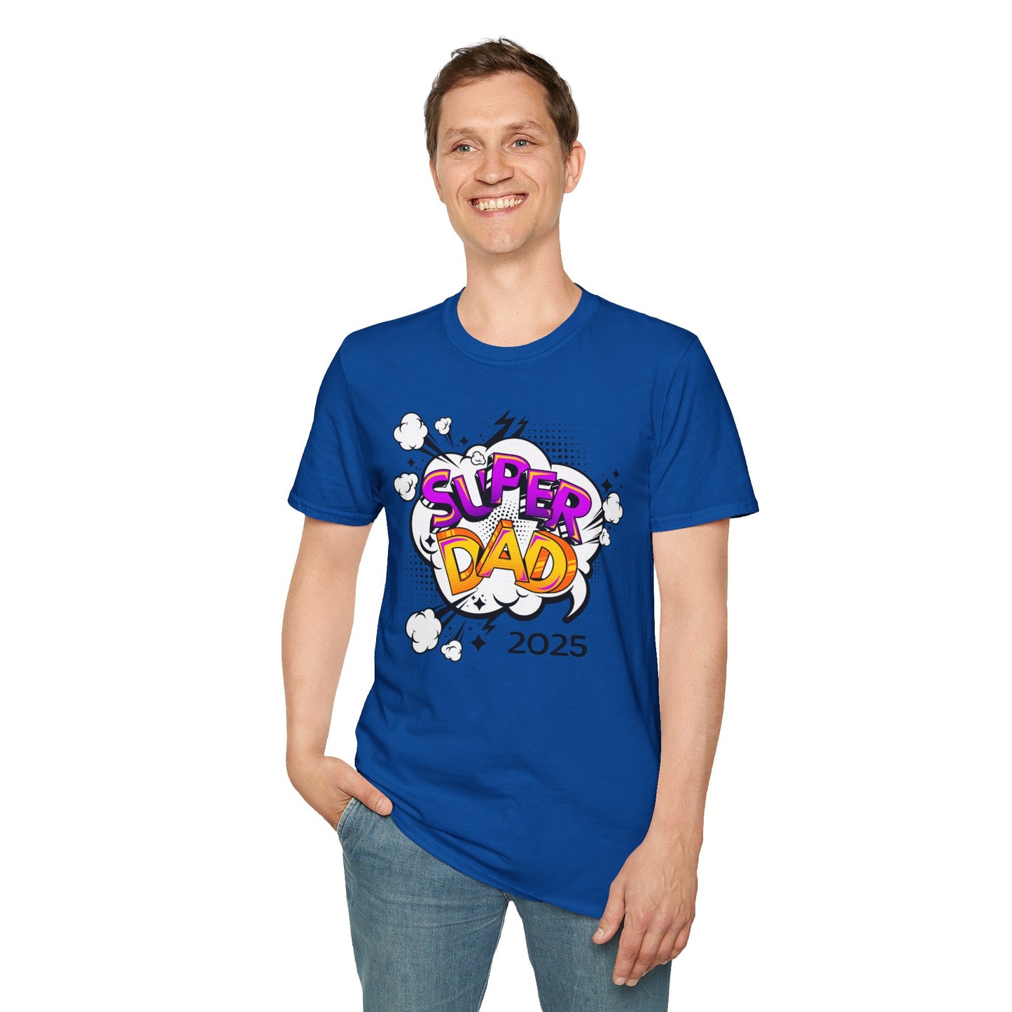 Super Dad 2025 T-Shirt, Fun Father's Day Gift, Unisex Softstyle Tee, Dad Humor Shirt, Birthday Present for Dad
