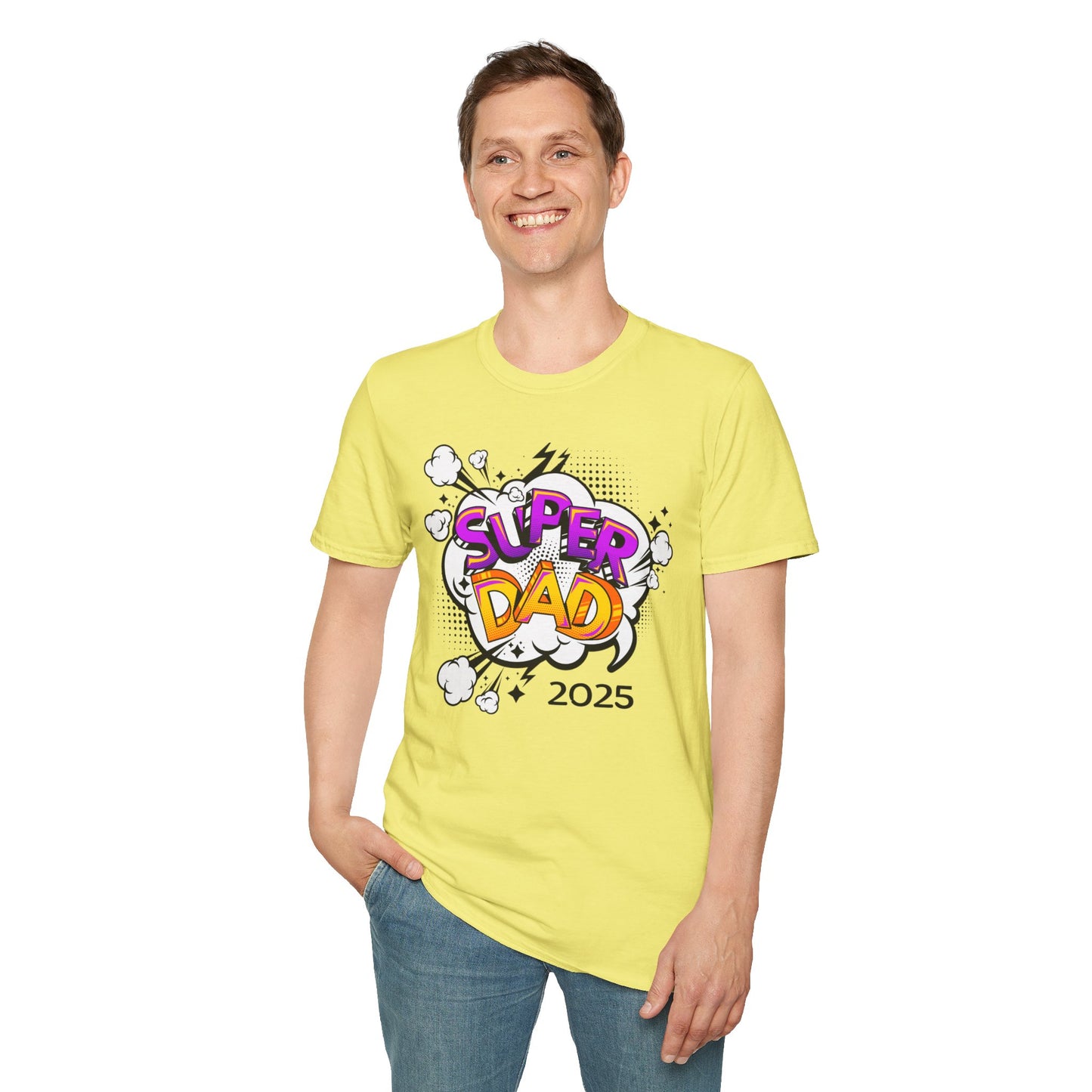 Super Dad 2025 T-Shirt, Fun Father's Day Gift, Unisex Softstyle Tee, Dad Humor Shirt, Birthday Present for Dad
