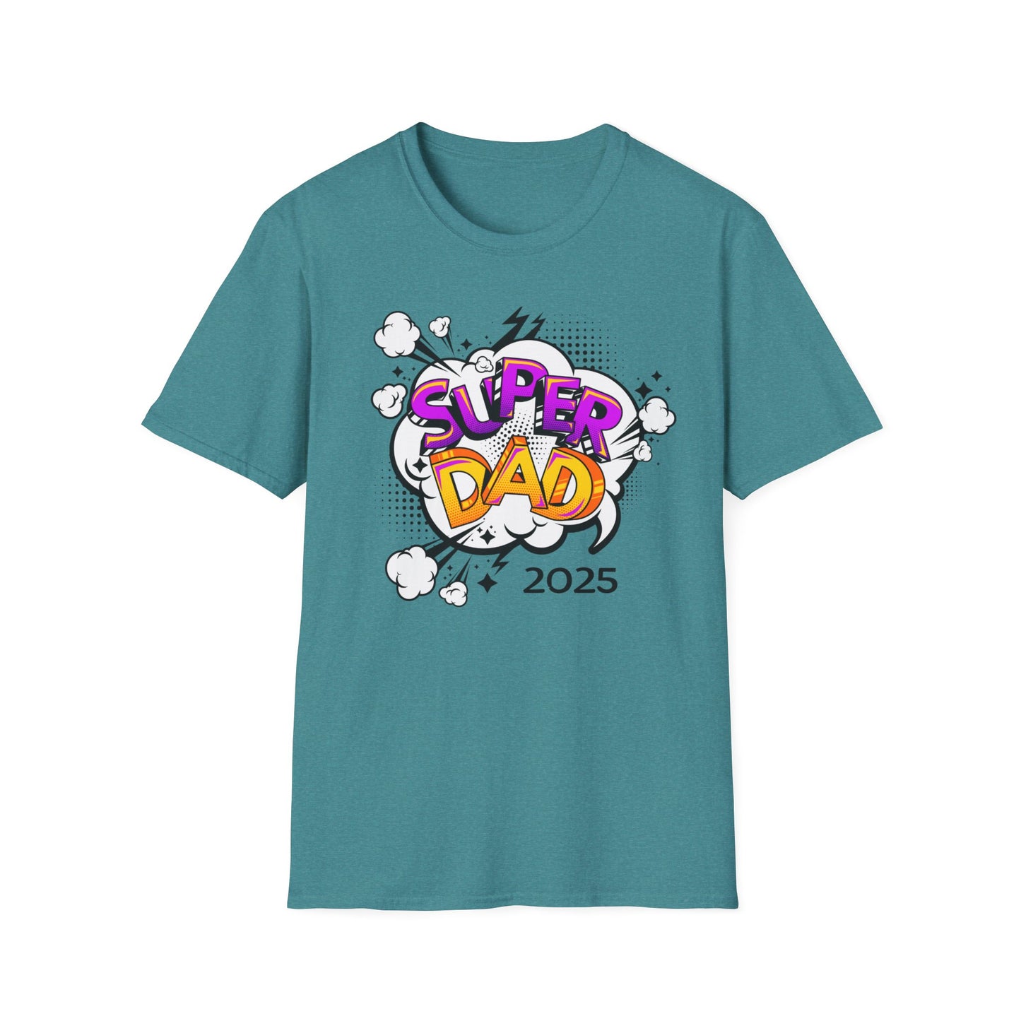 Super Dad 2025 T-Shirt, Fun Father's Day Gift, Unisex Softstyle Tee, Dad Humor Shirt, Birthday Present for Dad