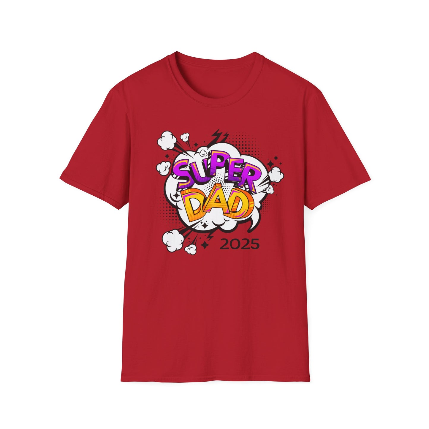 Super Dad 2025 T-Shirt, Fun Father's Day Gift, Unisex Softstyle Tee, Dad Humor Shirt, Birthday Present for Dad