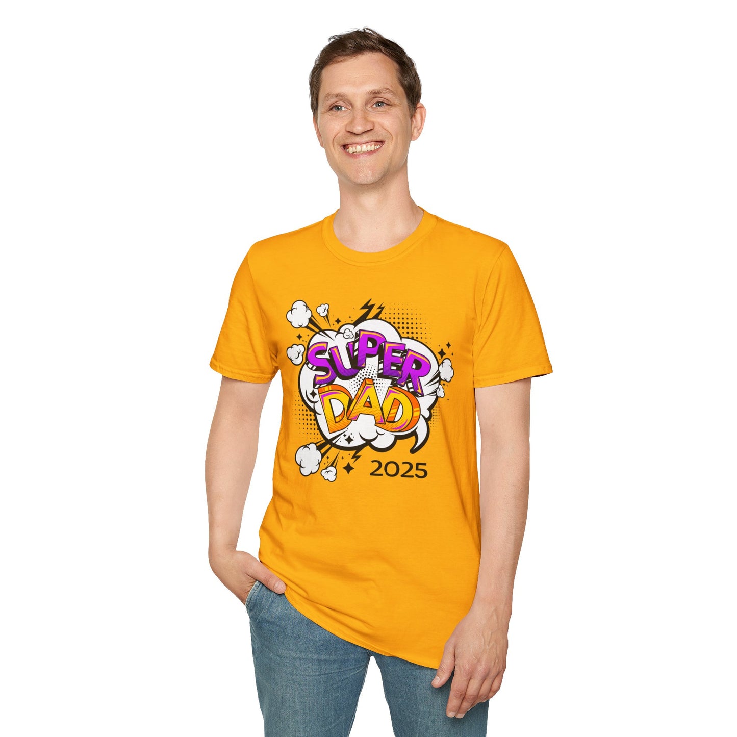 Super Dad 2025 T-Shirt, Fun Father's Day Gift, Unisex Softstyle Tee, Dad Humor Shirt, Birthday Present for Dad