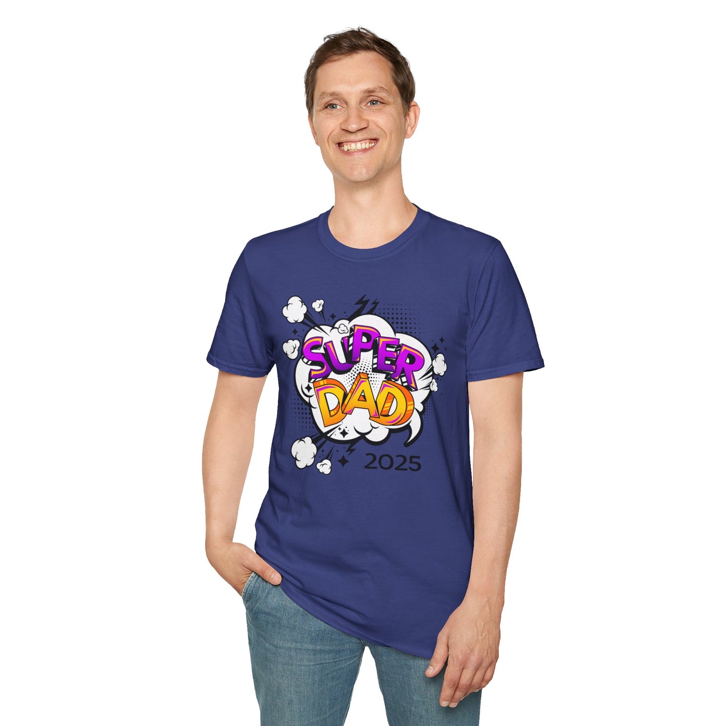 Super Dad 2025 T-Shirt, Fun Father's Day Gift, Unisex Softstyle Tee, Dad Humor Shirt, Birthday Present for Dad