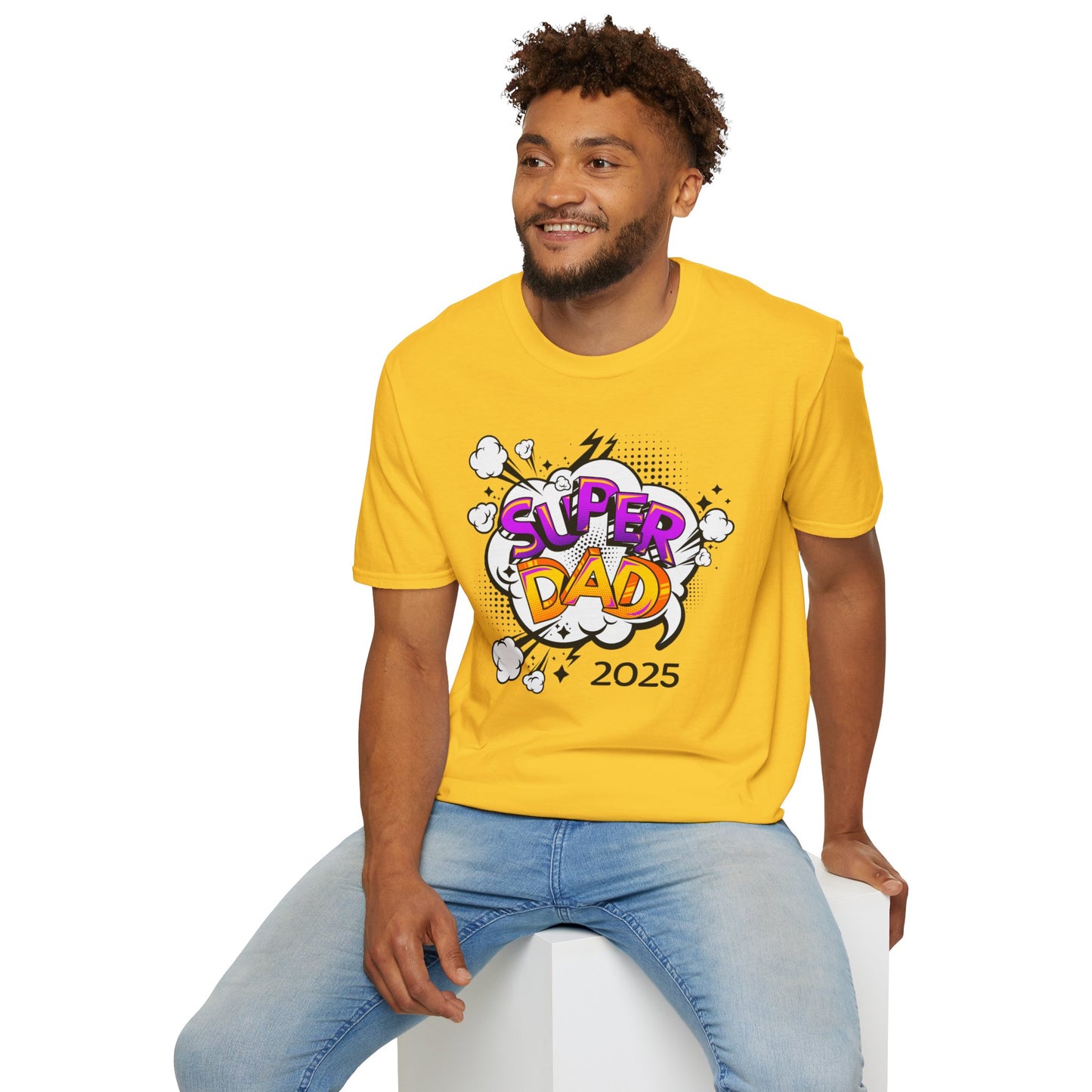 Super Dad 2025 T-Shirt, Fun Father's Day Gift, Unisex Softstyle Tee, Dad Humor Shirt, Birthday Present for Dad