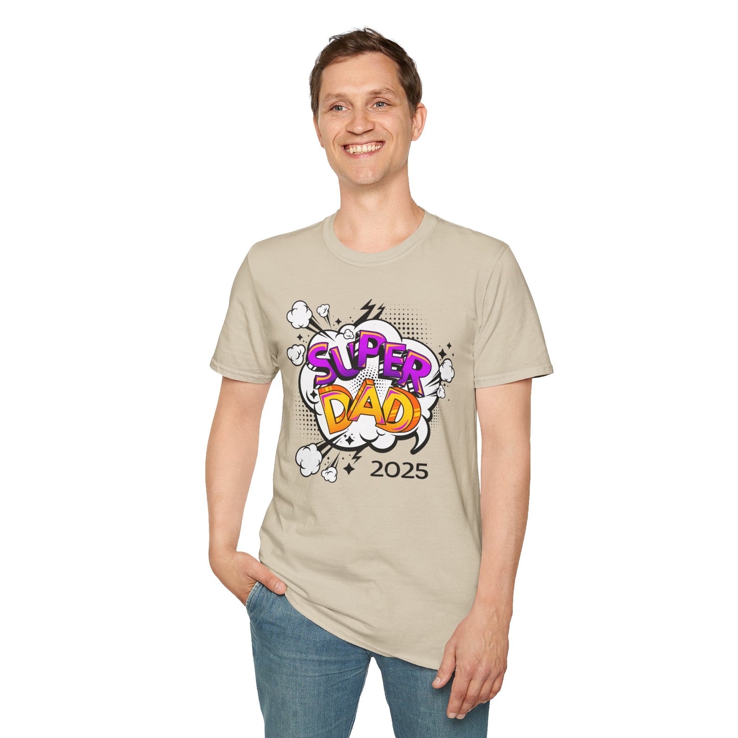 Super Dad 2025 T-Shirt, Fun Father's Day Gift, Unisex Softstyle Tee, Dad Humor Shirt, Birthday Present for Dad