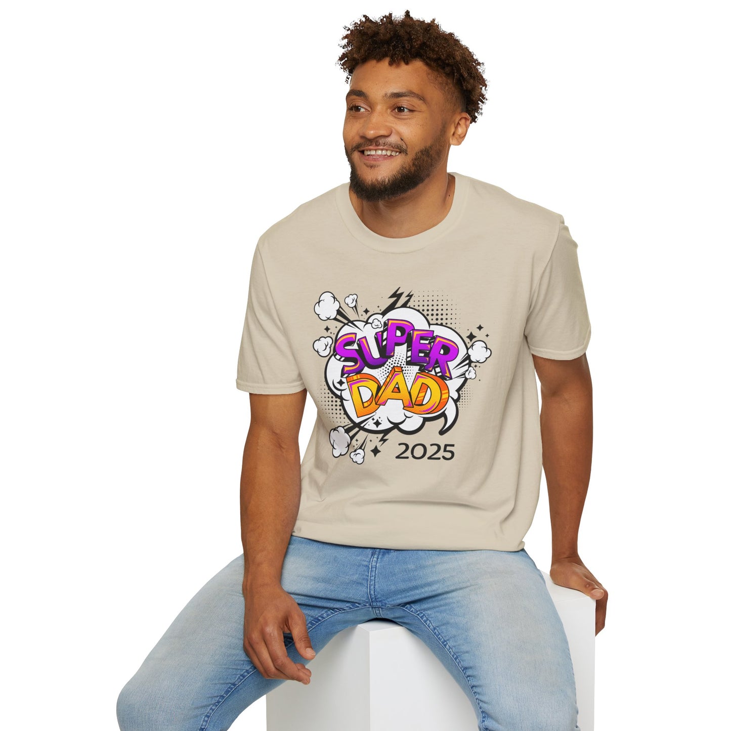 Super Dad 2025 T-Shirt, Fun Father's Day Gift, Unisex Softstyle Tee, Dad Humor Shirt, Birthday Present for Dad