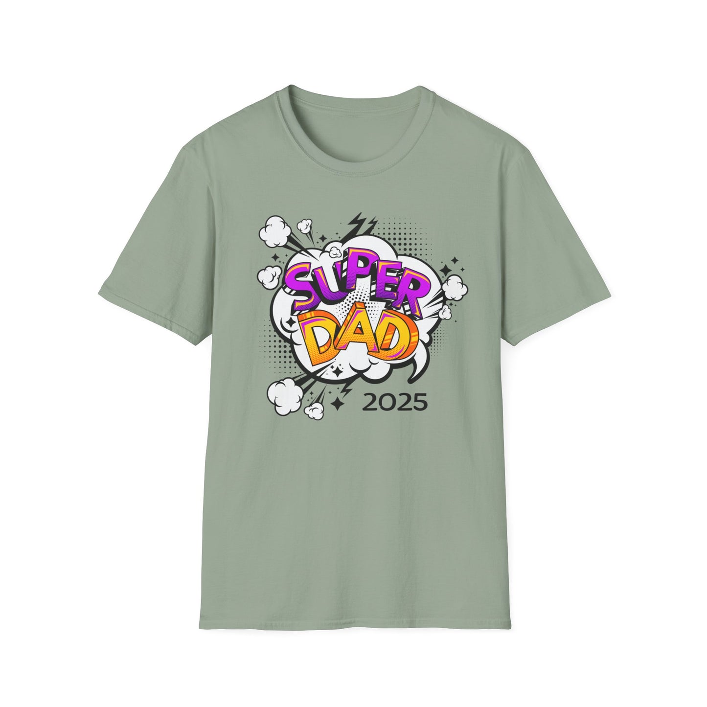 Super Dad 2025 T-Shirt, Fun Father's Day Gift, Unisex Softstyle Tee, Dad Humor Shirt, Birthday Present for Dad