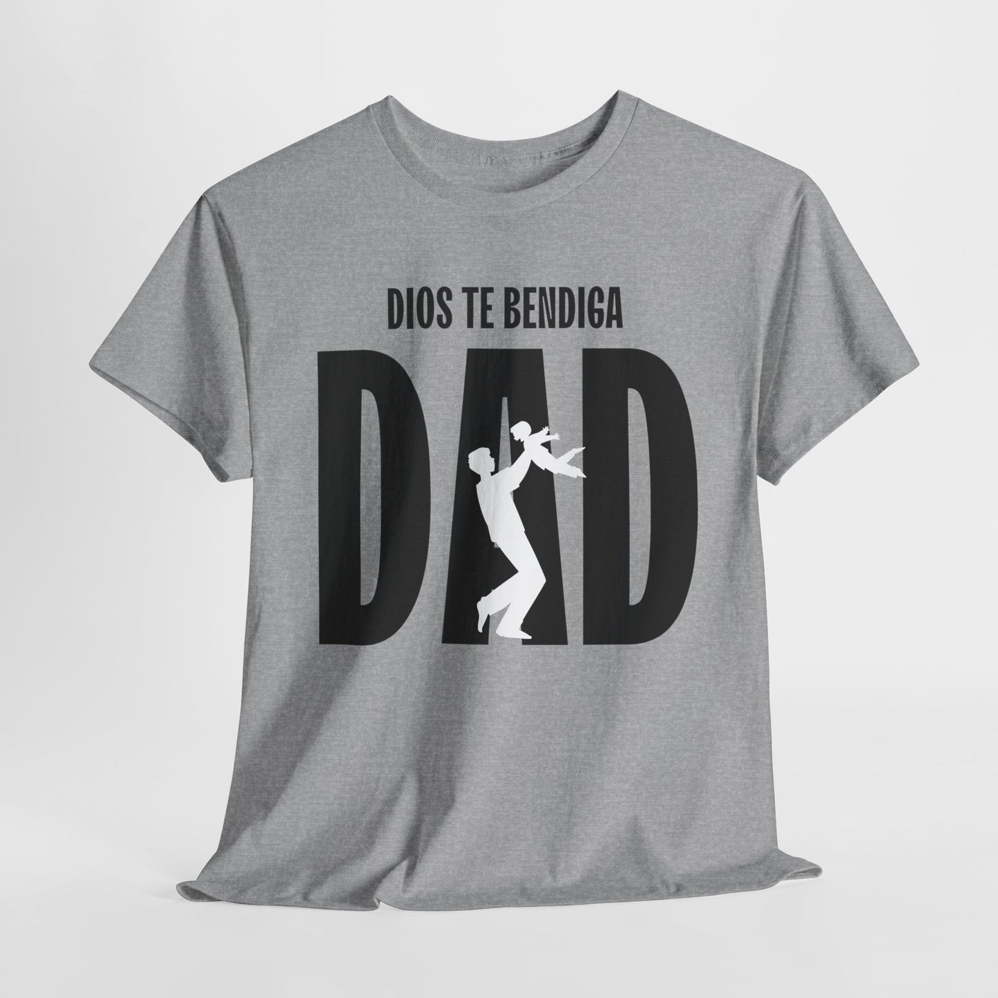 God Bless Dad Unisex Heavy Cotton Tee, Father's Day Gift, Family Reunion Shirt, Casual Wear, Perfect for Dads