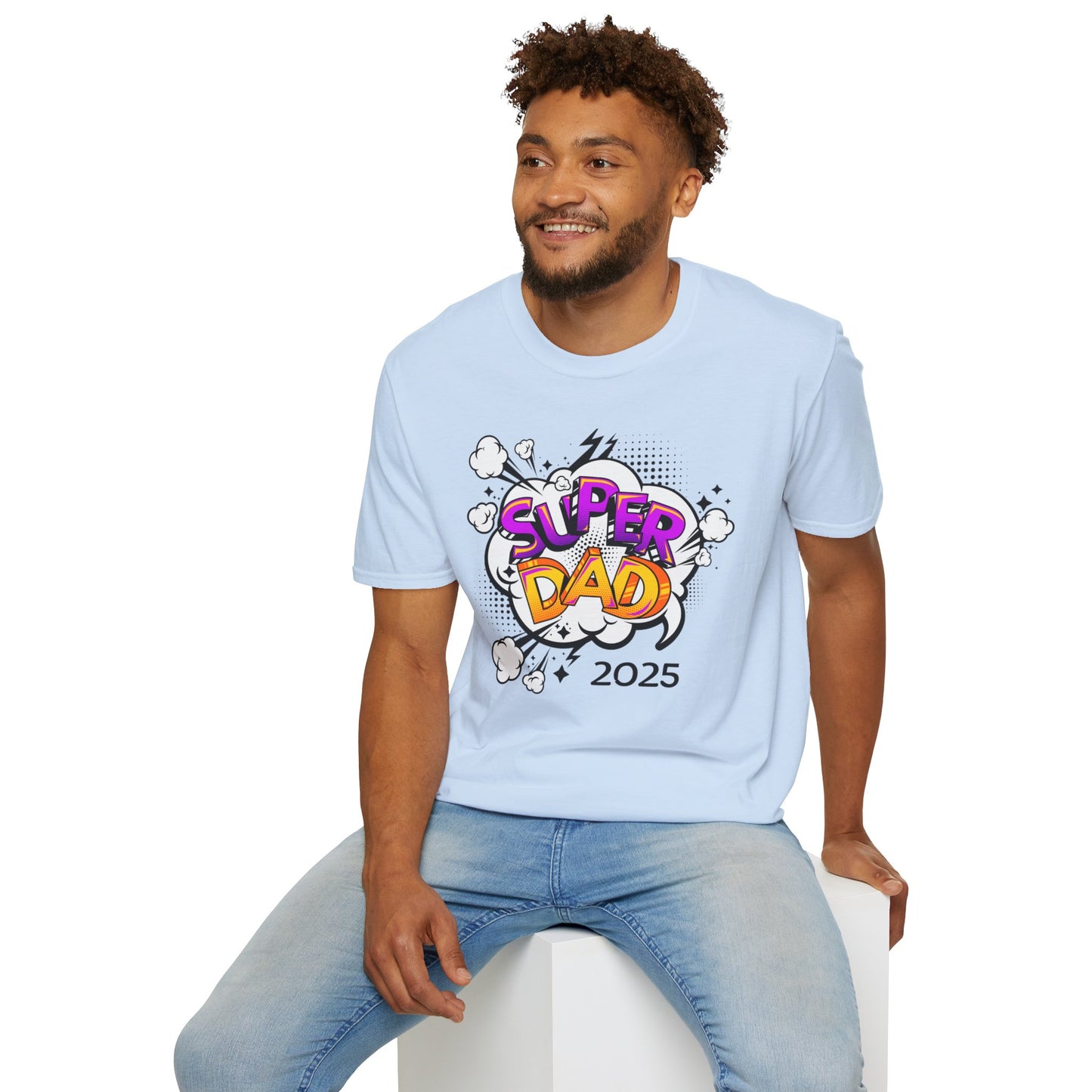 Super Dad 2025 T-Shirt, Fun Father's Day Gift, Unisex Softstyle Tee, Dad Humor Shirt, Birthday Present for Dad
