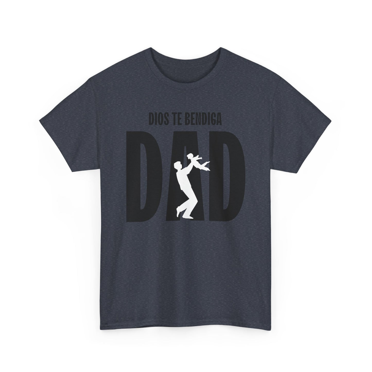 God Bless Dad Unisex Heavy Cotton Tee, Father's Day Gift, Family Reunion Shirt, Casual Wear, Perfect for Dads