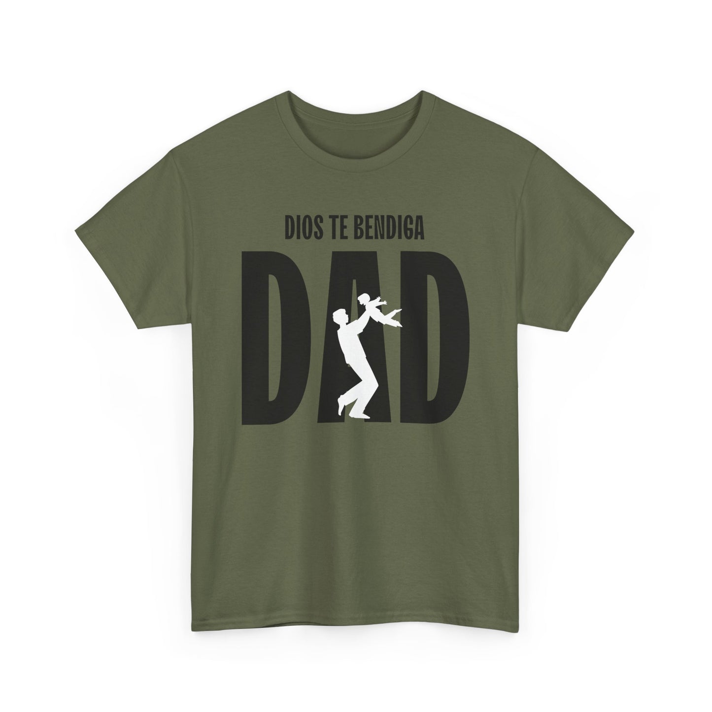 God Bless Dad Unisex Heavy Cotton Tee, Father's Day Gift, Family Reunion Shirt, Casual Wear, Perfect for Dads