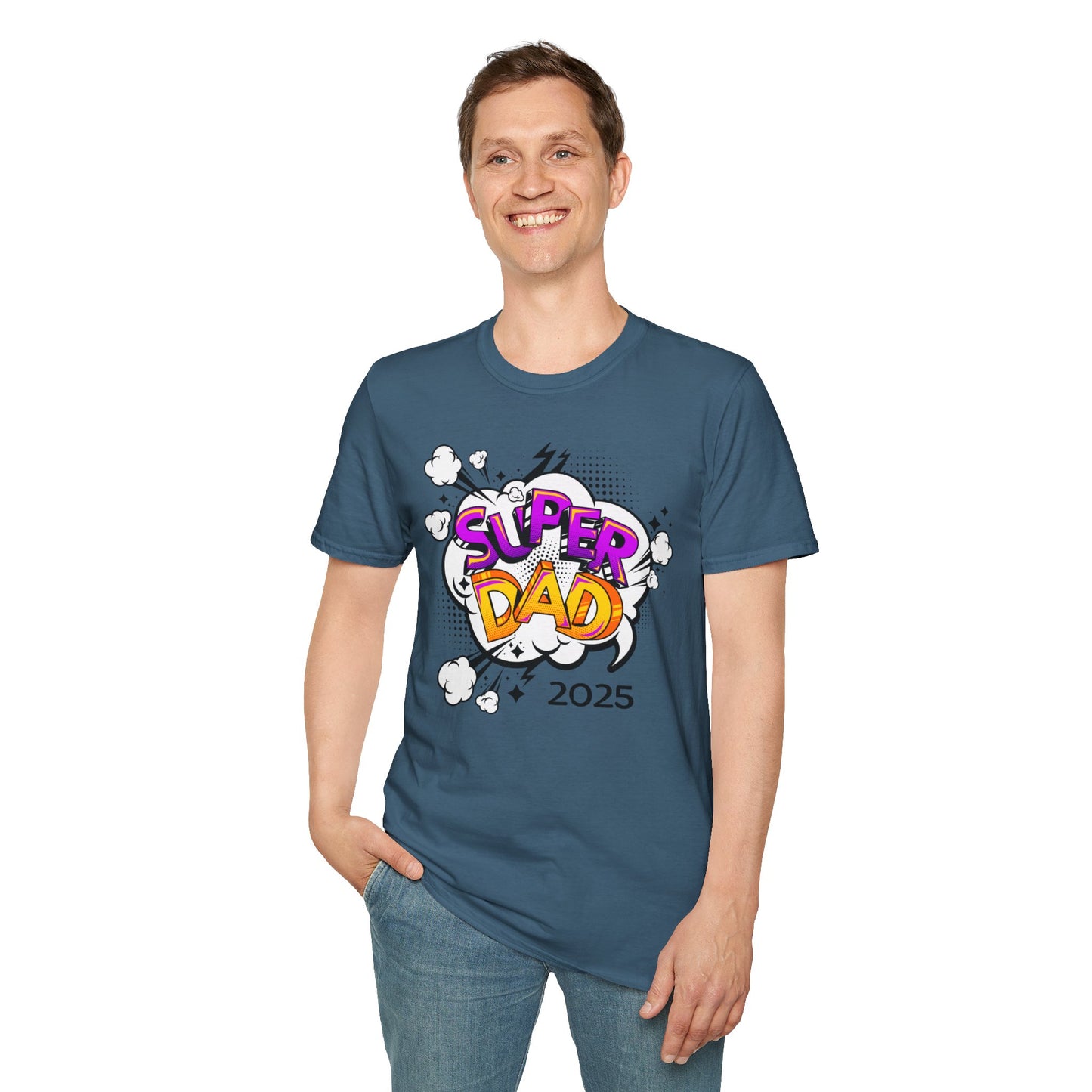 Super Dad 2025 T-Shirt, Fun Father's Day Gift, Unisex Softstyle Tee, Dad Humor Shirt, Birthday Present for Dad