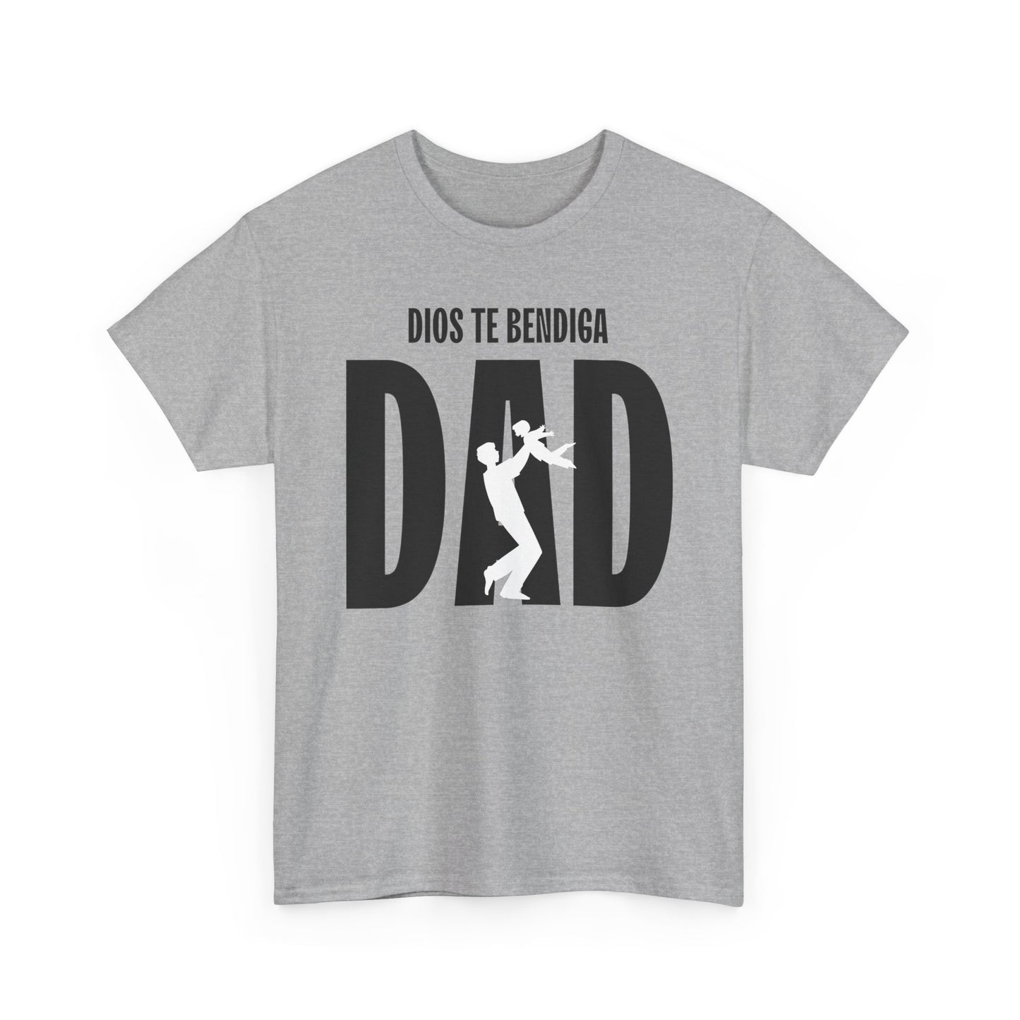 God Bless Dad Unisex Heavy Cotton Tee, Father's Day Gift, Family Reunion Shirt, Casual Wear, Perfect for Dads