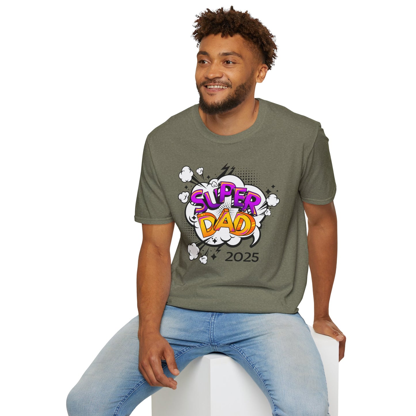 Super Dad 2025 T-Shirt, Fun Father's Day Gift, Unisex Softstyle Tee, Dad Humor Shirt, Birthday Present for Dad