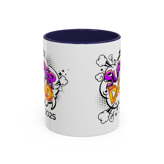 Super Dad Accent Coffee Mug - Fun Gift for Father's Day, Birthday, Coffee Lovers, Personalized Mug, Unique Kitchen Decor