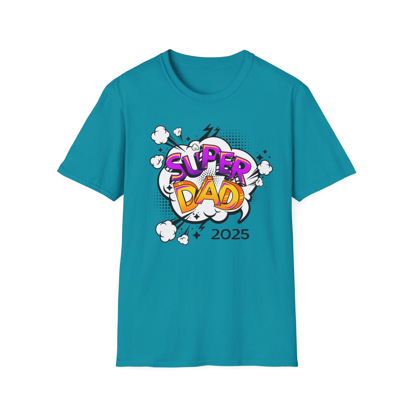 Super Dad 2025 T-Shirt, Fun Father's Day Gift, Unisex Softstyle Tee, Dad Humor Shirt, Birthday Present for Dad
