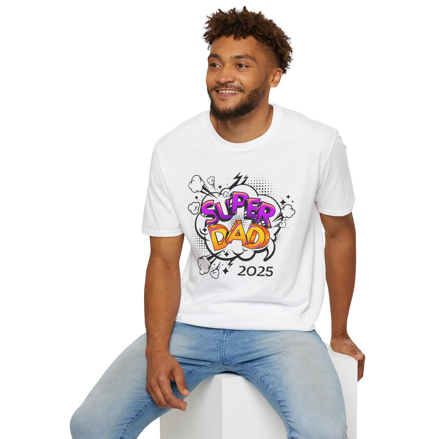 Super Dad 2025 T-Shirt, Fun Father's Day Gift, Unisex Softstyle Tee, Dad Humor Shirt, Birthday Present for Dad