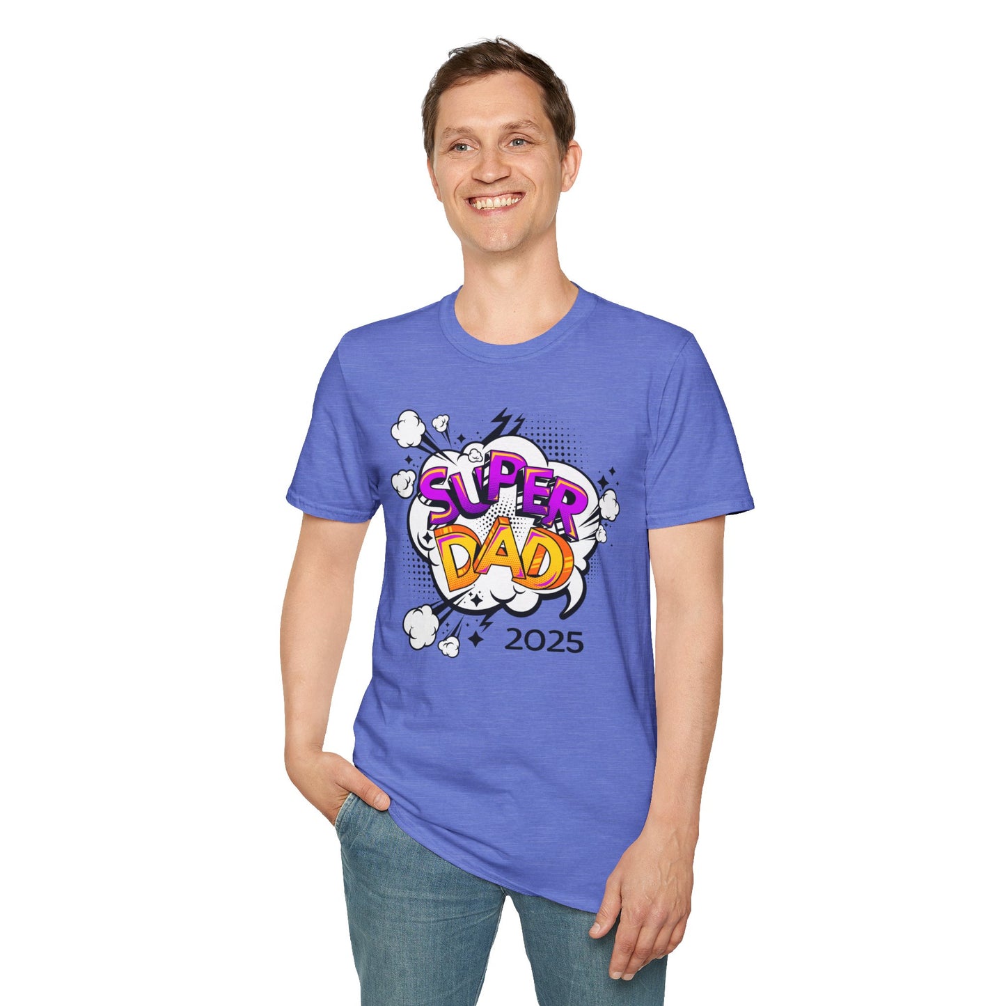 Super Dad 2025 T-Shirt, Fun Father's Day Gift, Unisex Softstyle Tee, Dad Humor Shirt, Birthday Present for Dad