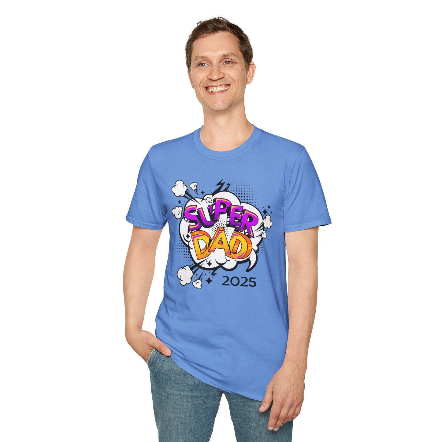 Super Dad 2025 T-Shirt, Fun Father's Day Gift, Unisex Softstyle Tee, Dad Humor Shirt, Birthday Present for Dad