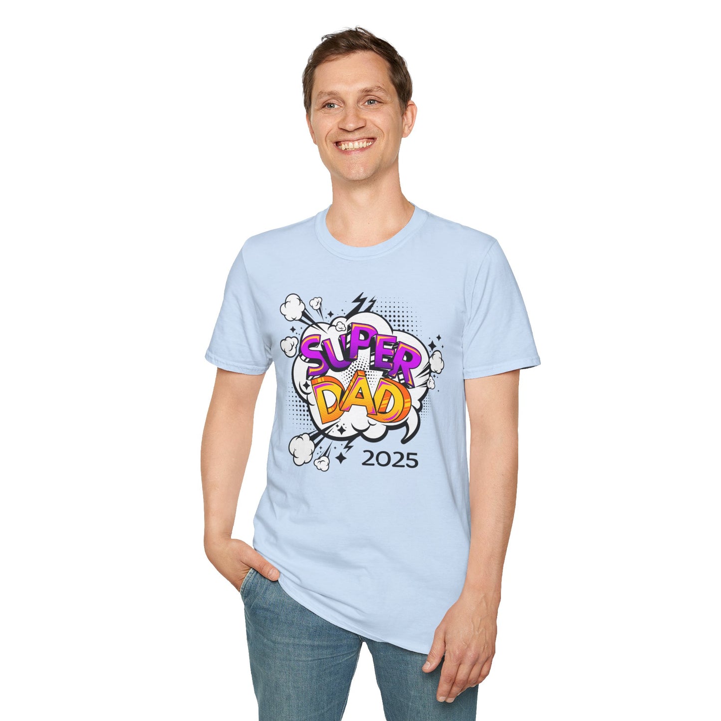 Super Dad 2025 T-Shirt, Fun Father's Day Gift, Unisex Softstyle Tee, Dad Humor Shirt, Birthday Present for Dad