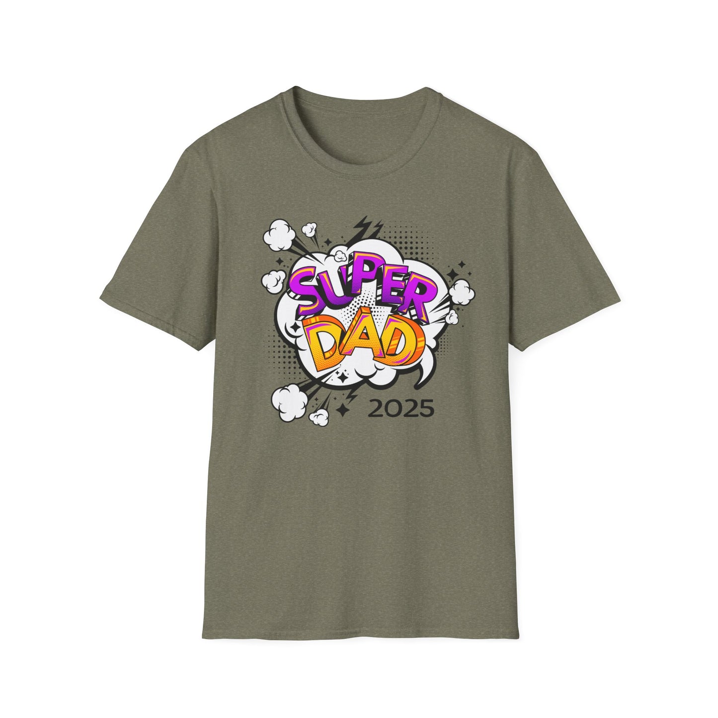 Super Dad 2025 T-Shirt, Fun Father's Day Gift, Unisex Softstyle Tee, Dad Humor Shirt, Birthday Present for Dad