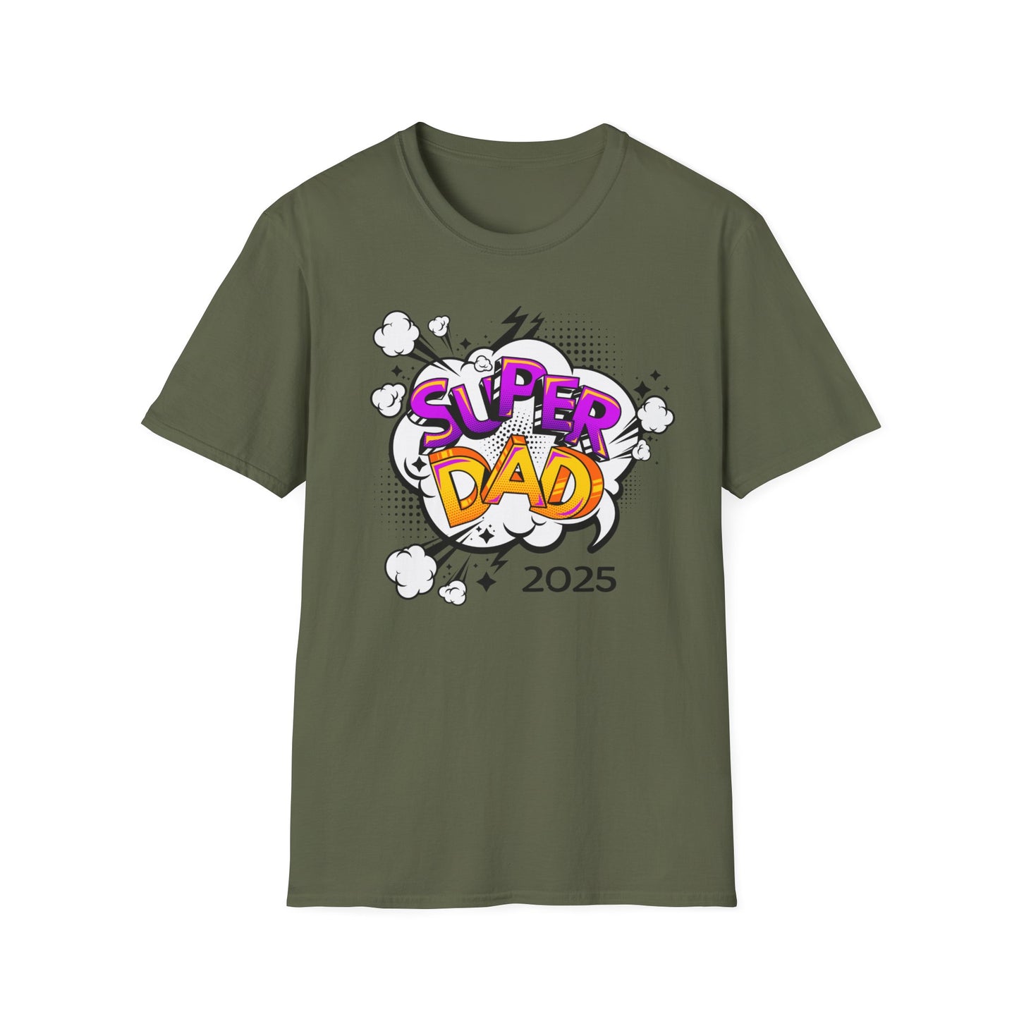 Super Dad 2025 T-Shirt, Fun Father's Day Gift, Unisex Softstyle Tee, Dad Humor Shirt, Birthday Present for Dad