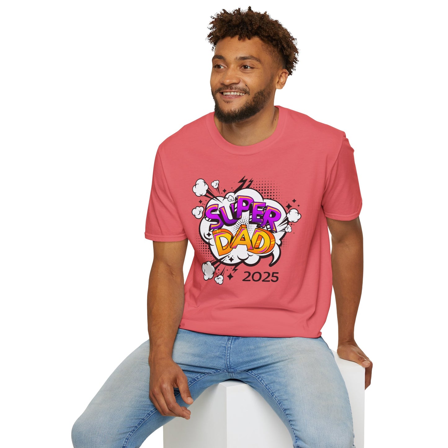 Super Dad 2025 T-Shirt, Fun Father's Day Gift, Unisex Softstyle Tee, Dad Humor Shirt, Birthday Present for Dad