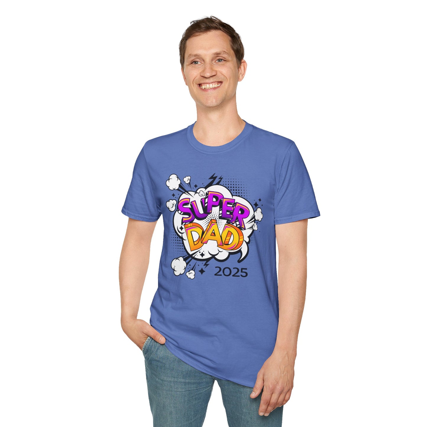 Super Dad 2025 T-Shirt, Fun Father's Day Gift, Unisex Softstyle Tee, Dad Humor Shirt, Birthday Present for Dad