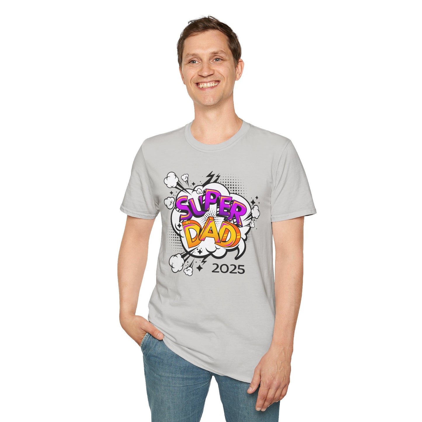 Super Dad 2025 T-Shirt, Fun Father's Day Gift, Unisex Softstyle Tee, Dad Humor Shirt, Birthday Present for Dad